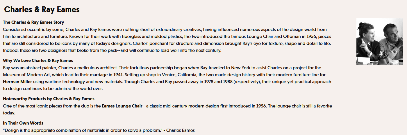 Charles & Ray Eames — full biography