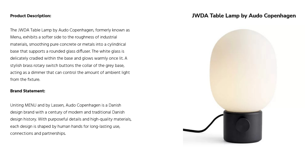 JWDA Table Lamp by Audo Copenhagen